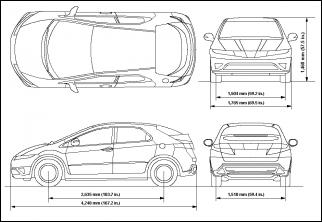 Геометрические размеры Honda Civic 2006-2011-5door.jpg