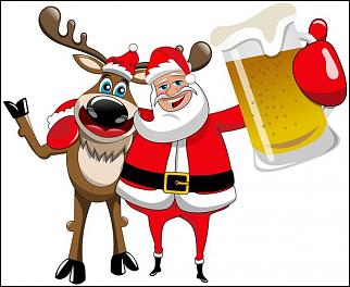 !Сушеная рыбка!, Судак, тарань - дешево!-stock-vector-reindeer-and-santa-claus